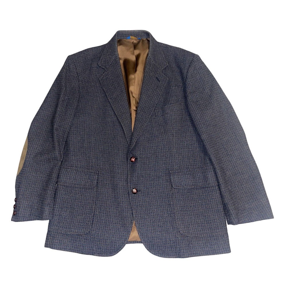 Pendleton Men’s 44 Long Wool Western Jacket Blazer Elbow Patch Tweed Vintage